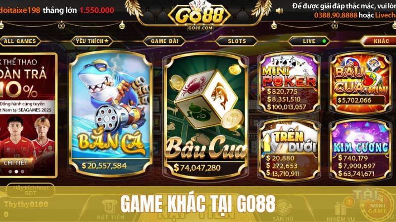 Cổng game cũng cung cấp nhiều nhóm game phụ và minigame cực hấp dẫn